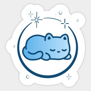 Cute Cat Kitten Kitty in Space Galaxy Sticker